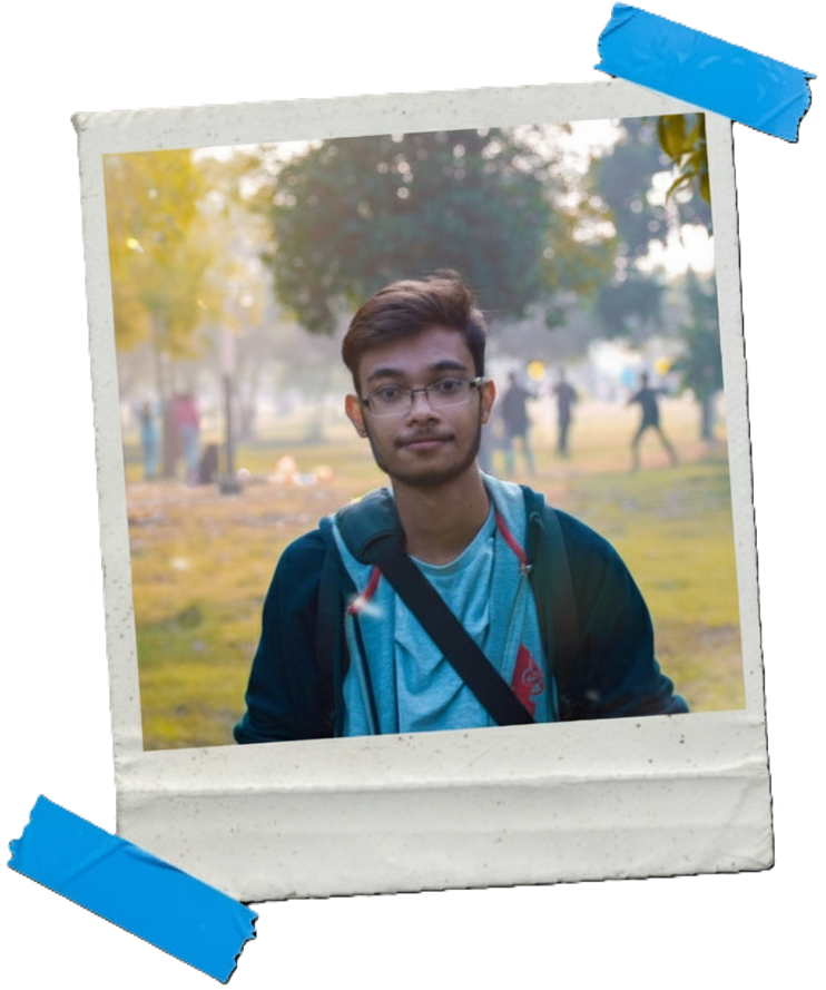 A picture of myself in a polaroid frame.